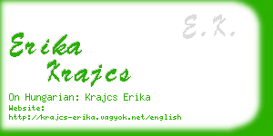 erika krajcs business card